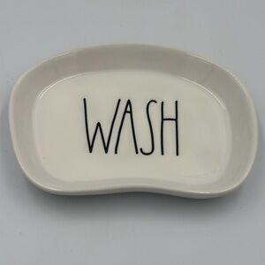 Rae Dunn “WASH” Soap Dish Holder White & Black